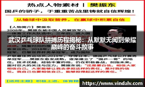 武汉乒乓球队拼搏历程揭秘：从默默无闻到荣耀巅峰的奋斗故事